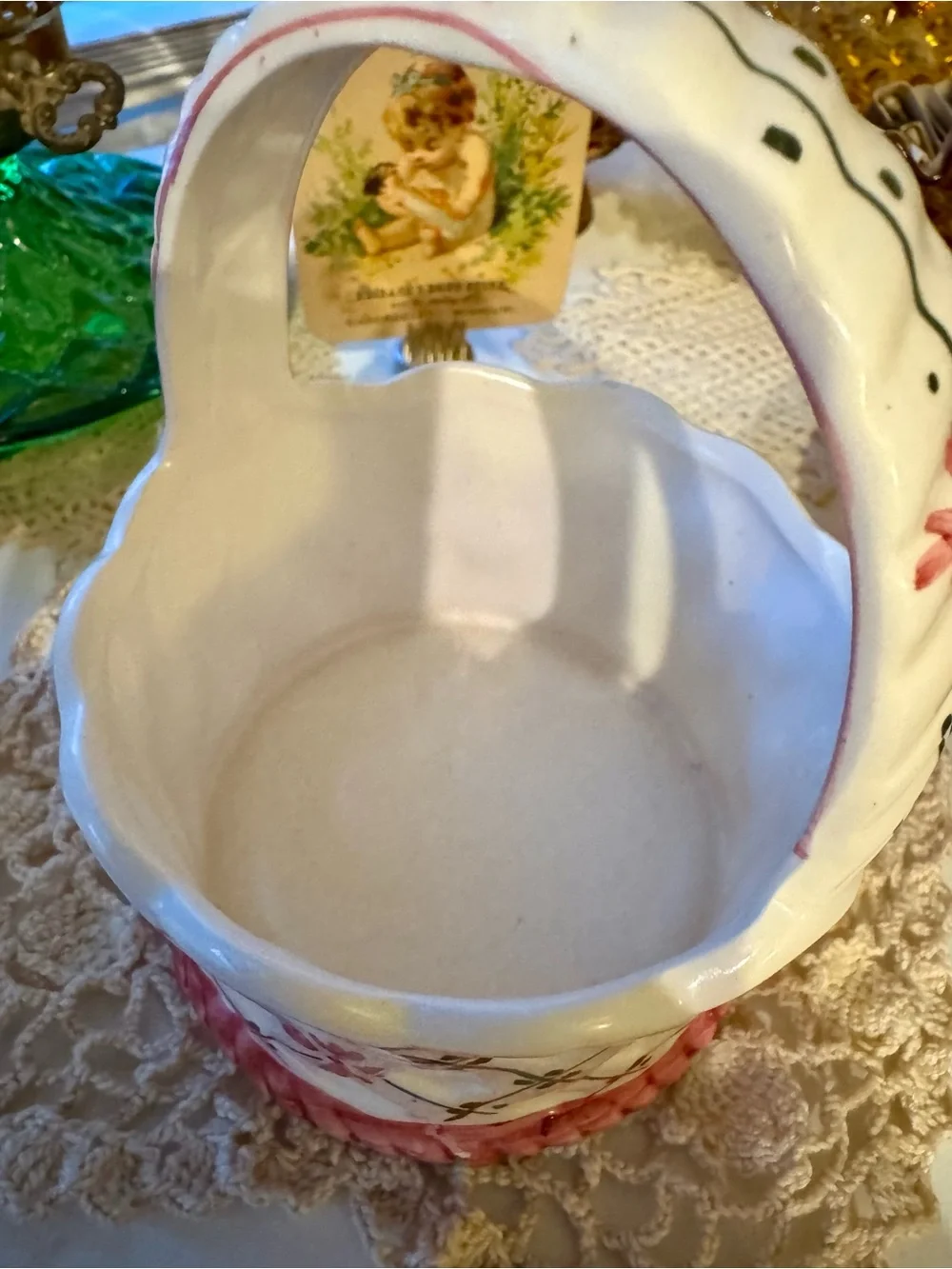 Hand-Painted Basket - Picture 6 of 7